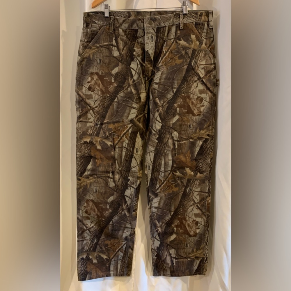 Carhartt Pants Mens 42x34 Dungaree Realtree Hardwood Camo Carpenter Hunting